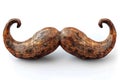 Pair of Fake Mustaches on White Background Generative AI