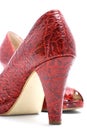 Pair of fashionable red woman shoes Royalty Free Stock Photo