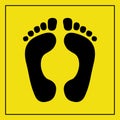 Pair of feet sign