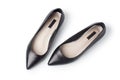 pair of female black flat shoes Royalty Free Stock Photo