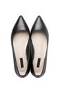 pair of female black flat shoes Royalty Free Stock Photo