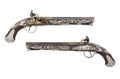 Pair Of Flintlock Pistols 1800s