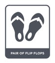 pair of flip flops icon in trendy design style. pair of flip flops icon isolated on white background. pair of flip flops vector Royalty Free Stock Photo