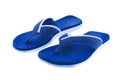A pair of flip flops isolated white Royalty Free Stock Photo