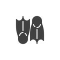 Pair of flippers vector icon
