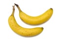 A pair of fully ripened bananas Royalty Free Stock Photo