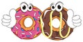 Pair of funny donuts