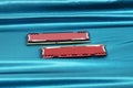 A pair of gamer pc ddr4 memory modules with red metallic h Royalty Free Stock Photo