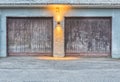 Pair of Garage Doors Royalty Free Stock Photo