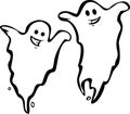 Pair of Ghosts Royalty Free Stock Photo