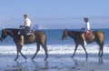 Pair of girls on horseback