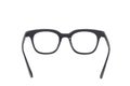 Pair of glasses with black frame on isolated white background Royalty Free Stock Photo