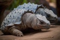 A pair of Glyptodons gently nudging each other in a gentle hug.. AI generation Royalty Free Stock Photo