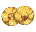 Pair of Golden Cymbal