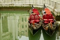 Pair of gondolas in Venice