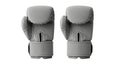 Pair of gray boxing gloves ready for training and competition Royalty Free Stock Photo