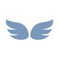 A pair of gray wings icon, simple style Royalty Free Stock Photo