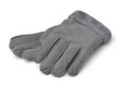 Pair of gray winter warm gloves Royalty Free Stock Photo