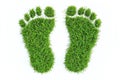 pair of green footprints, AI generated Royalty Free Stock Photo