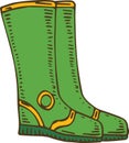 Pair of Green Gumboots