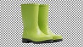 Pair of Green Rain Boots Royalty Free Stock Photo