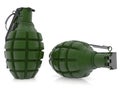 Pair of grenades on white