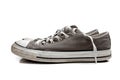 A pair of grey sneakers on white Royalty Free Stock Photo