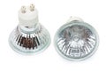 Pair of halogen bulbs with gu10 sockets