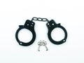 A pair of handcuffs with two keys Royalty Free Stock Photo