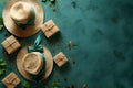 Hats and Presents on Table Generative AI