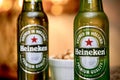 Pair of Heineken beers Royalty Free Stock Photo