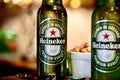 Pair of Heineken beers Royalty Free Stock Photo