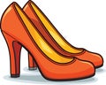 Pair of high heel shoes. fashion. fashionable shoe vector