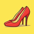 Pair of high heel shoes. fashion. fashionable shoe vector