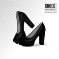 Pair of high heel shoes. Fashion. Fashionable shoe vector. Quality realistic vector, 3d illustration Royalty Free Stock Photo