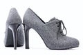 Pair of high-heeled female shoes