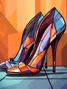 Pair Of High Heeled Shoes Royalty Free Stock Photo