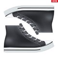 Pair of High Top Canvas Sneaker Mockup Royalty Free Stock Photo