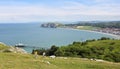 A Pair of Hikers on the Great Orme High Above Llandudno, Wales, GB, UK