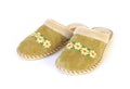 Pair slippers isolated Royalty Free Stock Photo