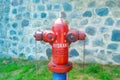 a pair of hydrants for fire fighting Royalty Free Stock Photo