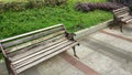 A pair of Industrial benches