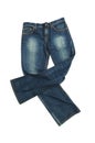 Pair of jeans isolated on the white Royalty Free Stock Photo