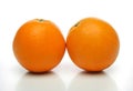 A pair of juicy oranges Royalty Free Stock Photo