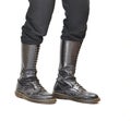 Pair Of Knee-high 20 Eyelet Black Lace-up Boots