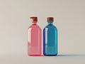A pair of liquid soap dispensers, isolated on a white backdrop Royalty Free Stock Photo
