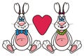 Pair of lovers rabbits Royalty Free Stock Photo