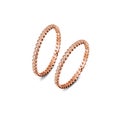 A pair of luxury rose gold rings with diamonds