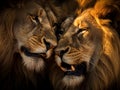 pair of mating lions