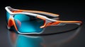 Dynamic Energy: Blue And Orange Lenses Glasses With Swiss Style Craftsmanship